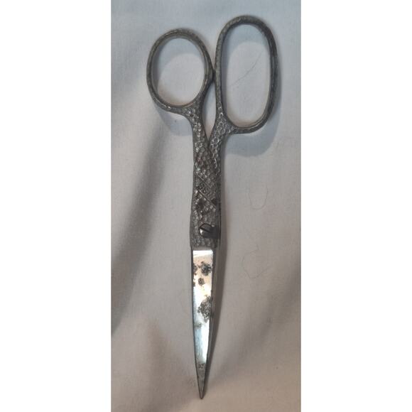 Vintage WISS USA Forged Steel Scissors 6” Hammered Handle Mid-Century - Picture 7 of 8